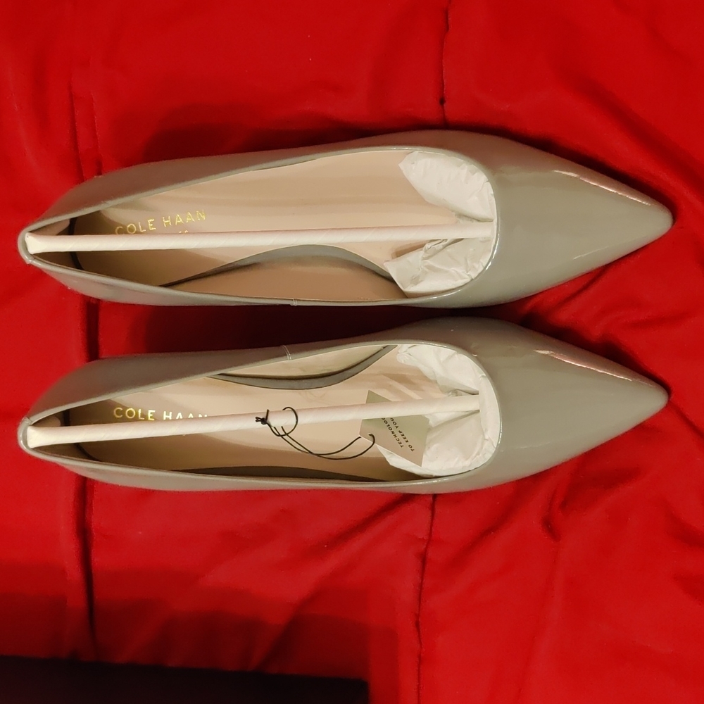 Cole Haan patent leather pumps - color: gray - New w/ Box - Size 9M